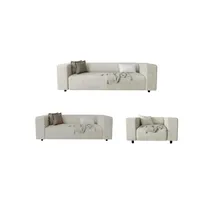 S-Style Couch Cord 3-Sitzer + 2-Sitzer + Sessel Beige