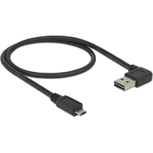 DeLock USB-A auf Micro USB 0,5 m Schwarz