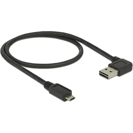 DeLock USB-A auf Micro USB 0,5 m Schwarz