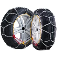 Vevor Schneeketten Reifenketten aus Mangan-legierter Stahl, Notfall-Traktionsketten, 2 Stk. 645/605 mm universal Auto Schneeketten Schwerlast Notfallzugketten für Autos Pickups SUVs Lkws, Silber