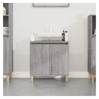 VidaXL Waschbeckenunterschrank Grau Sonoma 58x33x60 cm Holzwerkstoff