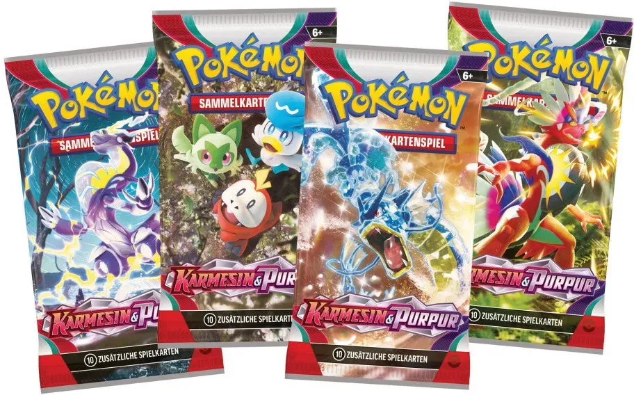 "Pokémon Karmesin & Purpur Boosterpack - 10 zufällige Karten - Sammlerstück"