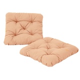 Ambiente Home Ambientehome 2er Set Sitzkissen Sessel, beige, ca 50 x 50 x 8 cm, Polsterauflage