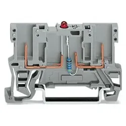 Wago 769-229/281-413 2-Pin-Bauelement-Basisklemme, LED rot, DC 24 V, grau 769229281413  - 100 Stück