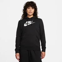 Nike Damen Club Hoodie W NSW FLC GX Po Kapuzenpullover, Black/White, S