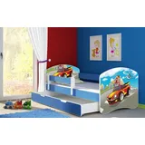luxusbetten24 Kinderbett Dream, mit verschiedenen Motiven blau 70 cm x 140 cm