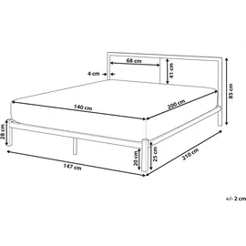 Beliani Beliani, Bett, Clamart 140 x 200 cm