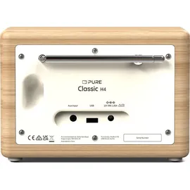 Pure Classic H4 Digitales Küchenradio (DAB+/FM, Bluetooth, USB, AUX, Küchentimer, Wecker)