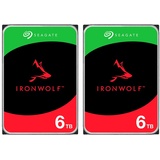 Seagate IronWolf NAS HDD +Rescue 6TB Bundle, 24/7, 512e / 3.5" / SATA 6Gb/s, 2er-Pack (ST6000VN006_X2)