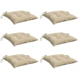 vidaXL Palettenkissen 6 Stk. Beige 50x50x7 cm Oxford-Gewebe