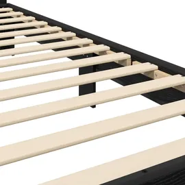 vidaXL Bettgestell mit Kopfteil Schwarze Eiche 80 x 200 cm