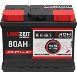 LANGZEIT Batterien AGM Batterie 80Ah 12V 1 St.