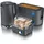 Arendo Frühstücks-Set 3-teilig, 4-Scheiben Langschlitztoaster, 8er Eierkocher, 1,5L Wasserkocher, Grau