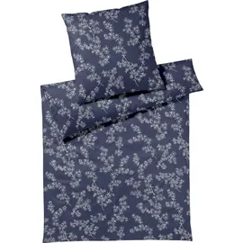 ELEGANTE Mako-Jersey Cherry Blossom Blau 135 x 200 cm + 80 x 80 cm