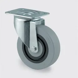 Armaturenrad mit einer verminderten Geräuschintensität, aus Gummi, 125 mm, drehbar