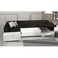 JVmoebel Ecksofa, Sofa Couch Modern Schlafsofa Couch Bettfunktion Polster Eckgarnitur schwarz|weiß