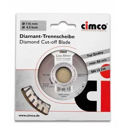 Cimco 208720, Schleifscheibe, Beton, Stein, Diamond, Silber, Rund, 2,22 cm