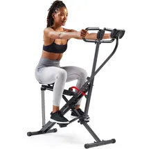 Sunny Health & Fitness Smart Upright Row-N-Ride Trainer Schwarz