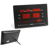 Led Digitale Wanduhr Datum Temperaturalarm Jh-2315L - Schwarz