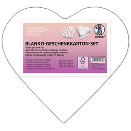 Buntpapierfabrik Ludwig Bähr Geschenkkarton-Set blanko Herz 5 Stück