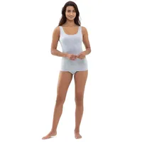 MEY Cotton Pure Tank Top Graumelliert Baumwolle 44 Damen