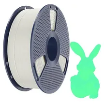 SUNLU PLA Glow In The Dark Filament, 1,75mm, 1kg - Farbton: White to Green