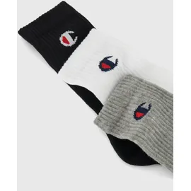 Champion Unisex Füßlinge 3er Pack Grau/Schwarz/Weiß 43-46