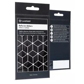 Luxshield Reflektoren Sticker Set Rauten klein für Fahrrad Roller Kinderwagen schwarz