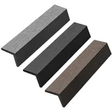 Montafox Terrassendielen 5 Stück WPC Abschlussleisten für Terrassendielen L-Leiste 190 cm schwarz 15 cm