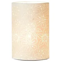 Gilde Porzellan Lampe "Prickel Blume" Weiß - H. 28