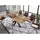 MASSIVMOEBEL24.DE Mango 200 x 74 x 100 cm natur lackiert/schwarz