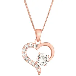 Elli Herz Kristalle 925 Silber rosefarben Damen 