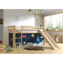 M&S Halbhochbett Pino 90 x 200 cm Kiefer massiv lackiert beige