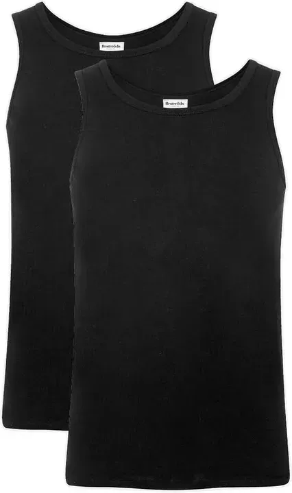 Resteröds ORIGINAL Ripp-Tanktop 2er-Pack GOTS Schwarz Größe L