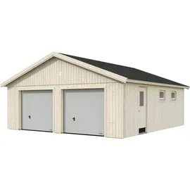 Palmako Nordic+ Gartenhaus/Garage Andre mit 2 Sektionaltoren - 44,7 m2 - 160 mm