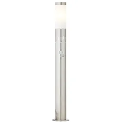 BRILLIANT Lampe, Leigh Außenstandleuchte 80cm Bewegungsmelder edelstahl, 1x A60, E27, 11W, IP-Schutzart: 44 - spritzwassergeschützt