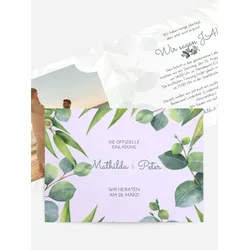 Hochzeitseinladung selbst gestalten mit Spruch und Fotos im Onlinedesigner bei Meine-Kartenmanufaktur.de