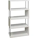 58 aufm Kessel Bücherregal 66 x 33 x 126 cm Weiß/Grau