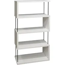 58 aufm Kessel Bücherregal 66 x 33 x 126 cm Weiß/Grau