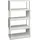 58 aufm Kessel Bücherregal 66 x 33 x 126 cm Weiß/Grau