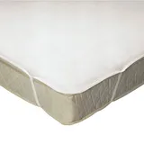 Erwin Müller Kalmuck-Molton Matratzenauflage für Boxspringbetten bis 30 cm Höhe geeignet weiß Größe 180x200 cm- saugstark, strapazierfähig, Übereckgummibänder, kochfest und trocknergeeignet - Matratzenauflage Boxspringbett - 180x200 cm