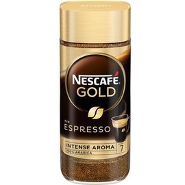 Nescafé Nescafe Kaffee GOLD Espresso, löslicher Kaffee, im Glas, 100g)