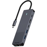 Rapoo USB-C Multiport Adapter 6-in-1 grau