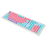 Jectse Mechanische Tastatur-Tastenkappe, PBT-Tastatur-Tastenkappen, 2-farbige Spritzguss-Lichtdurchlässigkeit, OEM-Höhe, DIY-Kombinationstastenkappen für Mechanische Tastatur (Rosa Blau Lila)