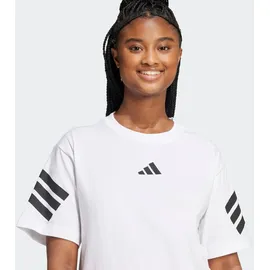adidas T-Shirt ADIDAS SPORTSWEAR "FUTURE ICONS 3-STREIFEN", Damen, Gr. XL, weiß, Obermaterial: 100% Baumwolle, normal, Rundhals, Shirts T-Shirt