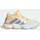 adidas Court Stabil Hallenschuh - Cloud White / Crystal Sky / Ice Tangerine - 44