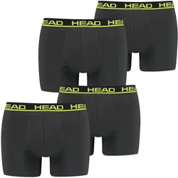 HEAD Herren Boxershort Basic Boxer 4er 6er 8er Multipack in XL Schwarz / Grün Punch 009