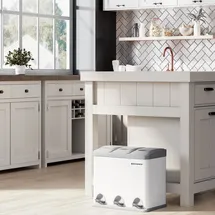 Songmics Mülleimer Küche 3 x 8 L, kleine Kapazität