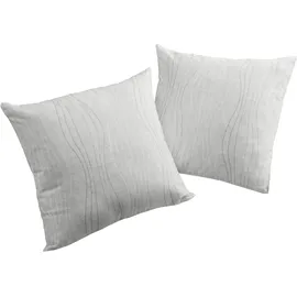 Wirth Kissenbezug Riccia 40 x 40 cm Weiss