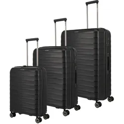 Travelite Mooby 4 Rollen Kofferset 3-teilig  schwarz